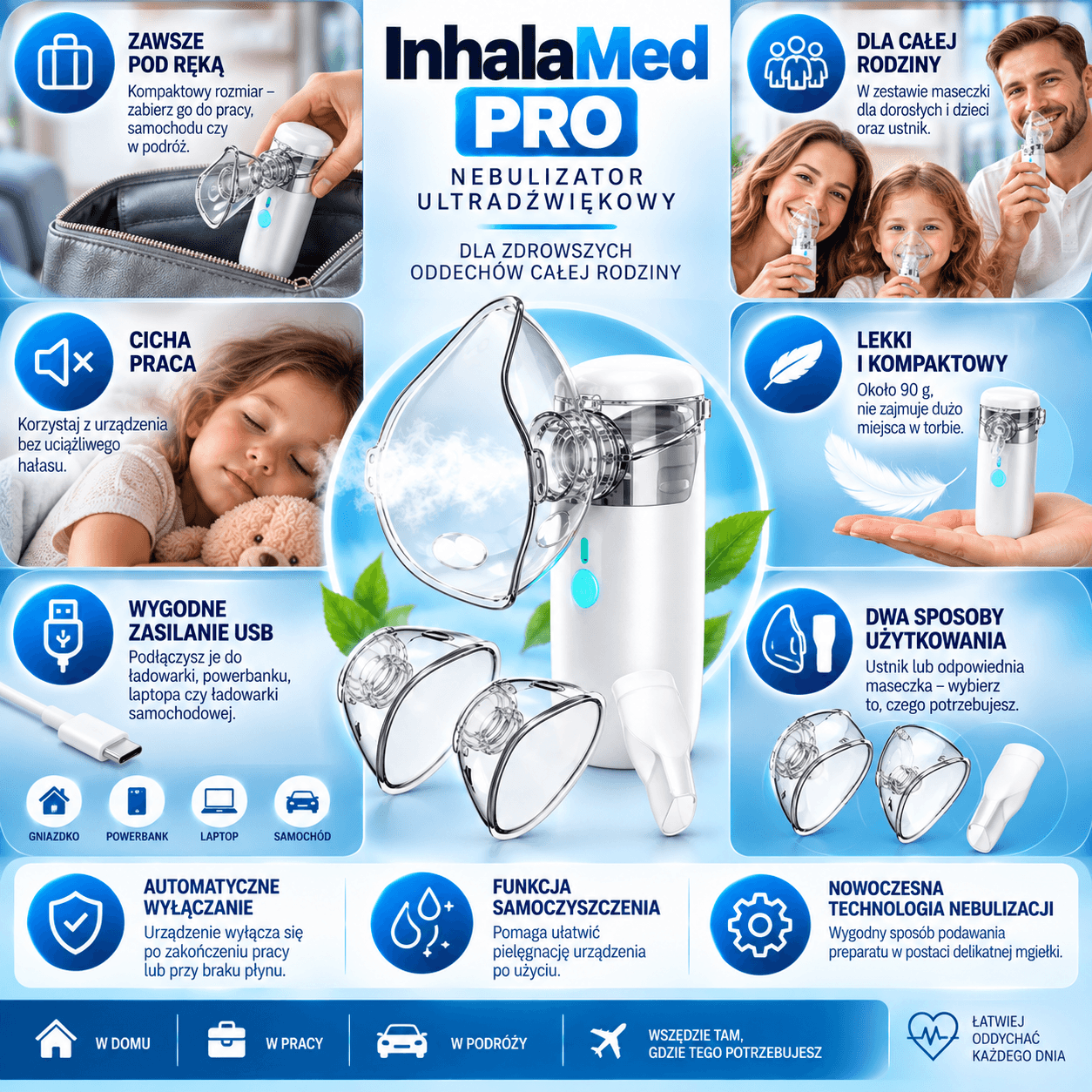 💨InhalaMED PRO~Inhalator Nebulizator Ultradźwiękowy💨