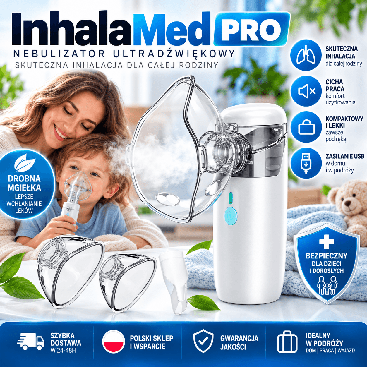 💨InhalaMED PRO~Inhalator Nebulizator Ultradźwiękowy💨