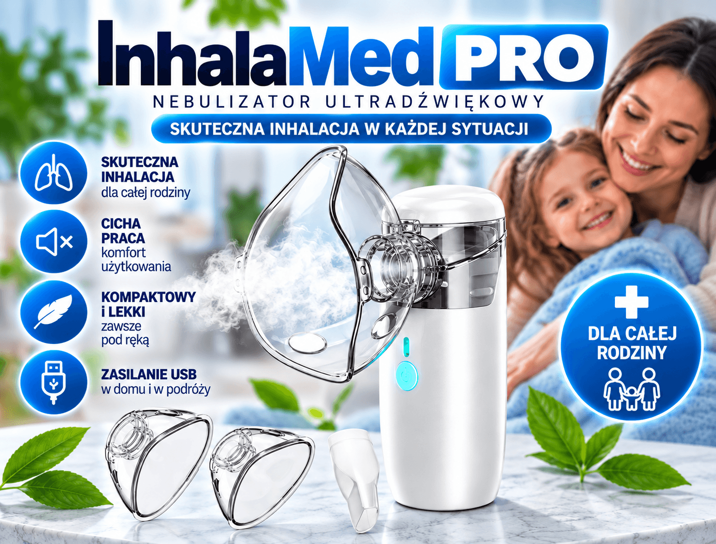 InhalaMED PRO~Inhalator Nebulizator Ultradźwiękowy